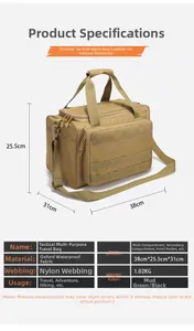 Waterproof tactical travel bag detail showing heavy-duty oxford fabric and nylon webbing