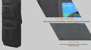 Detail of durable tactical bag featuring reinforced stitching and breathable silk lining
