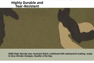 Detailed macro view of 800D high density waterproof tear resistant tactical fabric