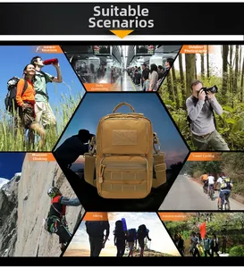Tactical crossbody bag showing multi-functional outdoor and commuting use scenarios