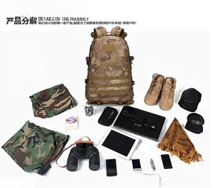 Spacious tactical backpack with MOLLE system showing 15.6 inch laptop and gear storage