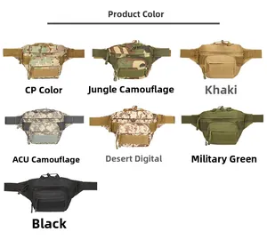 Tactical waist bag color guide featuring seven multi-purpose 900D Oxford fabric styles