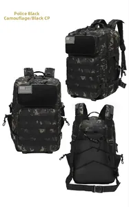 Zaino tattico con sistema Molle, toppa con bandiera e schienale imbottito traspirante