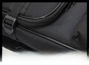 Macro shot of reinforced frame bone and heavy-duty nylon texture on the tactical bag