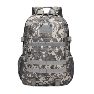 Sac à dos tactique camouflage numérique avec système MOLLE et plusieurs compartiments