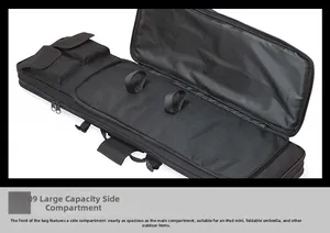 Detail showing the secondary large-capacity compartment with tactical elastic organizers