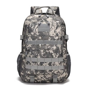 Outdoor digital camouflage hiking backpack with Molle system and ergonomic straps