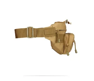 Side view of 900D Oxford tactical waist bag with MOLLE webbing and paracord zippers