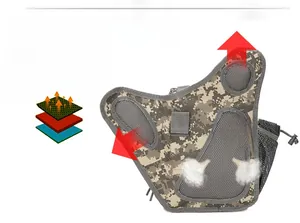 Detail of the tactical saddle bag featuring a breathable 3D honeycomb mesh back pad