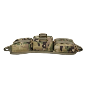 Tactische Multicam camouflage heuptas met drie ritsvakken en D-ring bevestigingspunten