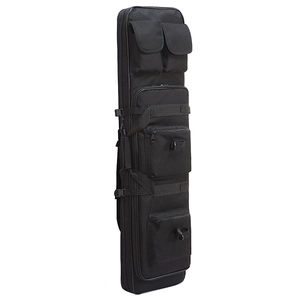 Tactical black 120cm multifunctional nylon fishing and gear bag with reinforced straps