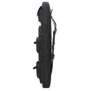 Tactical black 120cm multifunctional nylon fishing and gear bag with side storage pockets