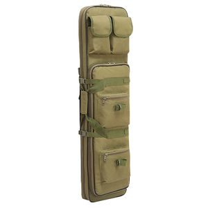 Tactical 120cm olive green outdoor fishing gear bag with multi-functional storage pockets