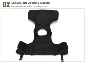 Tactical vest detail featuring easy-open side Velcro straps and durable plastic buckles