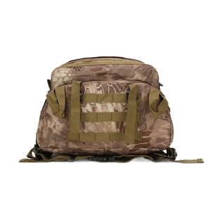 Tactical camouflage hiking backpack with MOLLE system and high-density nylon fabric