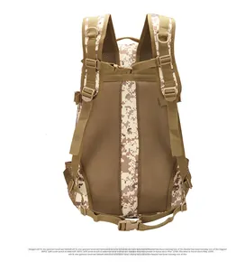 Tactical hiking backpack with breathable mesh padding, chest strap and waist buckle