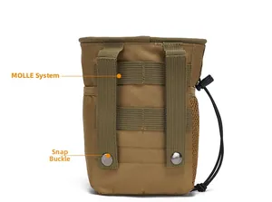 Tactical MOLLE system attachment with durable metal buckles and nylon webbing