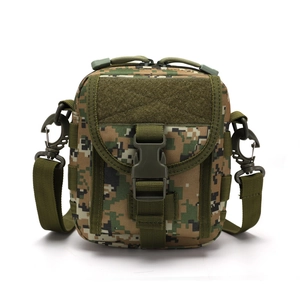Borsa a tracolla tattica mimetica digitale con sistema MOLLE e fibbie robuste