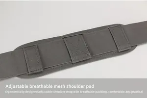Tactical sling bag details with breathable mesh padding and durable nylon straps