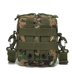 Tactical camouflage waist bag with Molle system and adjustable shoulder strap for outdoor sports
