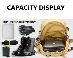 Taktischer Camo-Rucksack mit großer Kapazität für Laptop, Stiefel und Outdoor-Ausrüstung