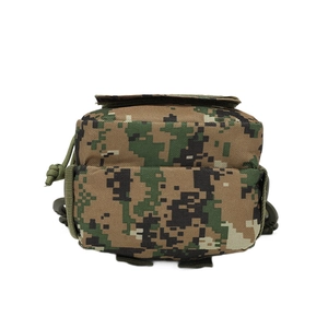 Tactical digital camouflage waist bag in durable nylon for outdoor sports and hiking