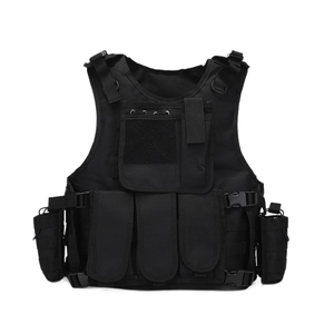 Waterproof tactical outdoor vest with multi-pockets and adjustable quick-release buckles