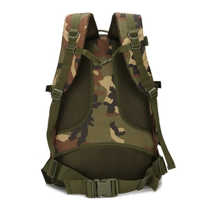 Outdoor tactical camouflage backpack with breathable mesh back and padded straps