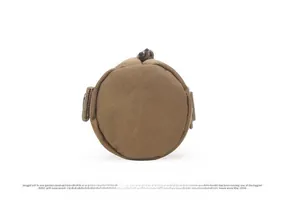 Detail view showing the reinforced round base of the nylon tactical water bottle pouch