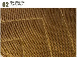 Detail view of breathable honeycomb mesh on the back of the tactical vest for ventilation