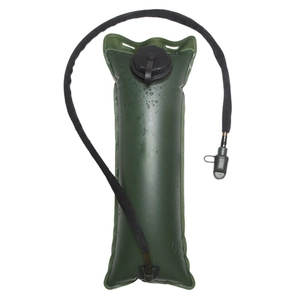 Army green 3L food-grade TPU hydration bladder with large opening for outdoor hiking