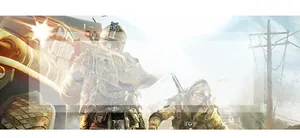 Detail view of tactical MOLLE gear system featuring outdoor helmet and combat vest