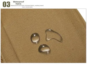 Macro view of high-density water-resistant fabric on tactical outdoor waist bag
