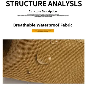 Close-up of waterproof and abrasion-resistant high-density tactical vest fabric texture