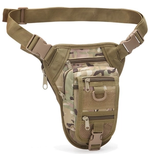 Wasserdichte taktische Beinbeutel in Multicam mit Reißverschluss für Outdoor Wandern