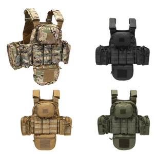 Multifunctional tactical plate carrier vest with MOLLE system in four camouflage colors