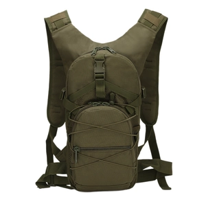Olive drab 45L tactical military backpack with waterproof nylon and breathable mesh straps