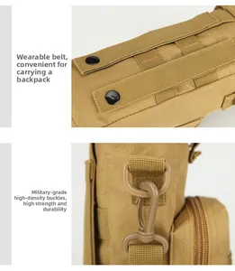 Tactical pouch detail with high-density nylon webbing and durable snap button fasteners