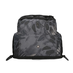Tactical sling chest bag in black python camo nylon for outdoor cycling and sports use