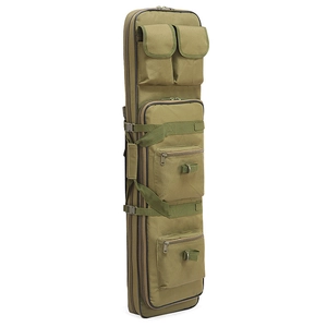 Tactical military green outdoor fishing and gear bag with multiple pouches and 120cm length
