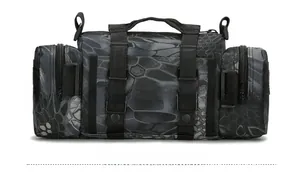 Tactical 3P waist bag with python camouflage pattern showing back Molle system detail