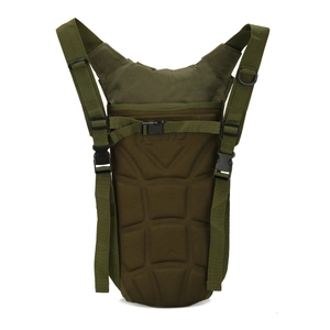 Sac à dos d'hydratation tactique 3L vert armée avec rembourrage en mesh et sangles réglables