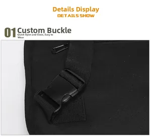 Close-up of durable black nylon fabric with high-strength engineering plastic buckle