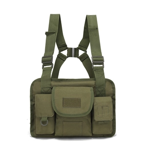 Tactical Chest Rig For Men Women Outdoor Hip Hop Streetwear Multi Pocket Vest Bag Adjustable Nylon Crossbody Utility Pack