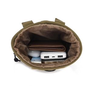 Tactical military style MOLLE waist pouch in olive green with large storage capacity