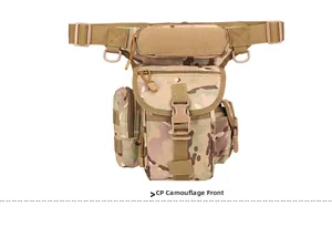 Vorderansicht der wasserdichten taktischen Bein-Tasche aus Oxford-Stoff mit CP-Camouflage