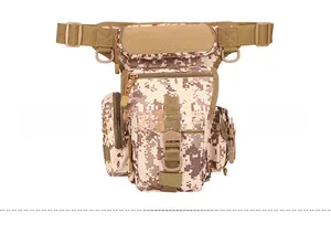 Vorderansicht der wasserdichten taktischen Beintasche im Wüsten-Digital-Camouflage-Muster