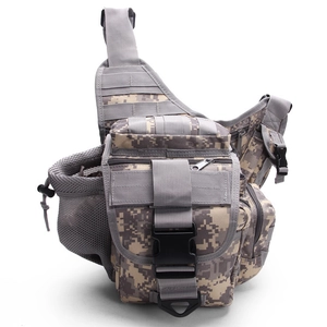 Men Tactical Camouflage Shoulder Bag Waterproof Oxford Cloth Outdoor Messenger Crossbody Saddle Bag For Hiking Camping Travel