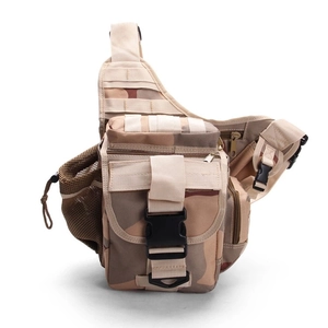 Tactical camouflage shoulder bag for men made of waterproof oxford fabric for travel