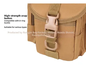 Detail einer taktischen Oxford-Tasche mit hochfester Schnalle und D-Ring-Halterung